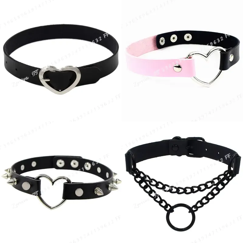 Goth Punk Spike Choker - Colar Choker Gótico Punk Rock Harajuku