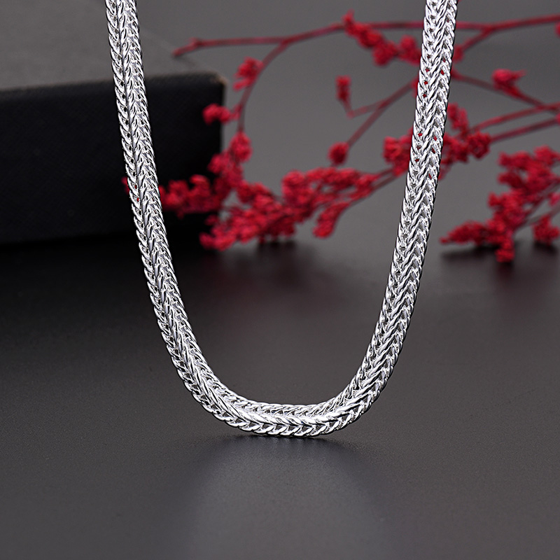 Cuban Link Chain 12Mm - 925 prata esterlina cobra corrente colar
