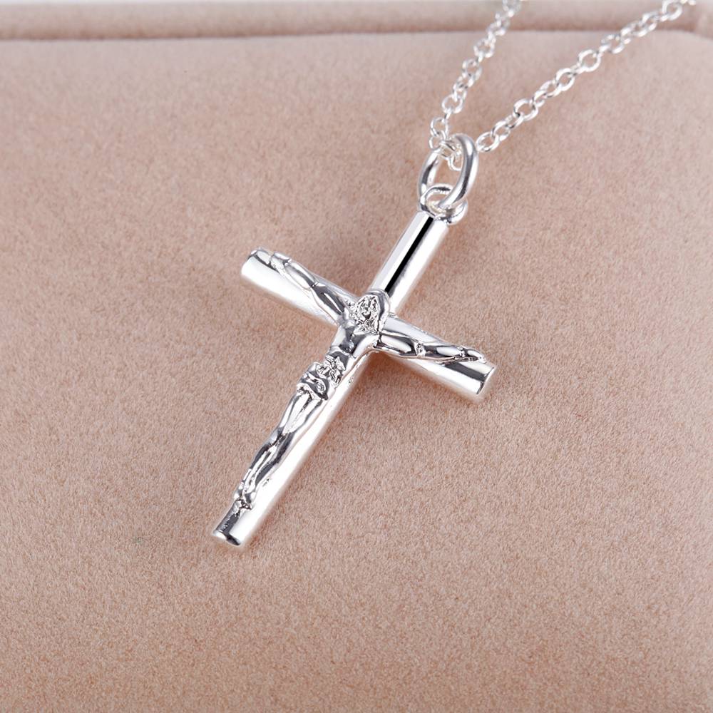 925 Sterling Silver Chain Necklace Men - Novo 925 prata esterlina colar cruz