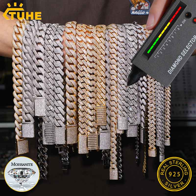 Cuban Link Chain 12Mm - Colar Cubano Unissex TUHE com Moissanite