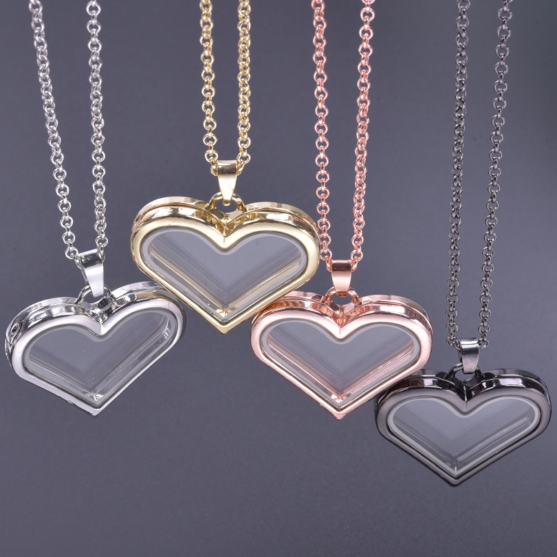 Heart Locket Necklace Photo - 1pc y2k menina doce amor coração
