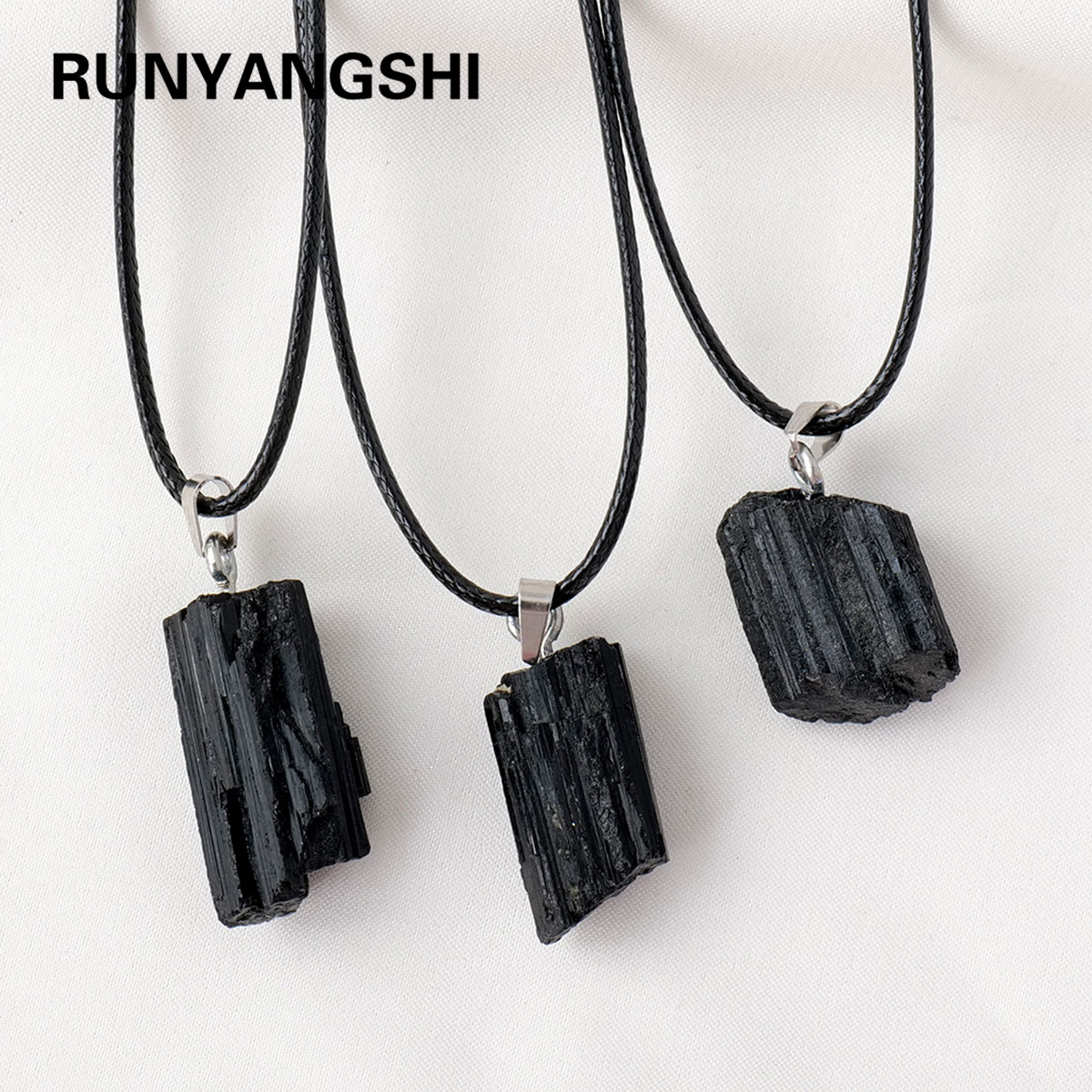 Crystal Pendant Necklace Natural Stone - 1 peça de cristal natural turmalina