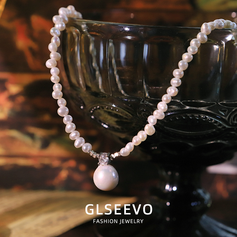 Pearl Choker Necklace Vintage - Nova moda de água doce pérola