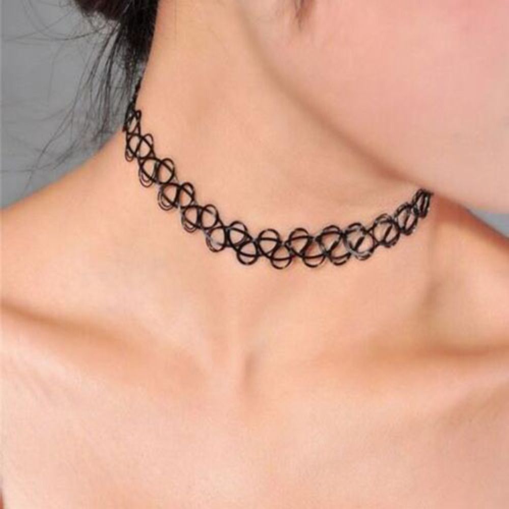 Pearl Choker Necklace Vintage - Multi Color Trançado Peixe Fio Colar,