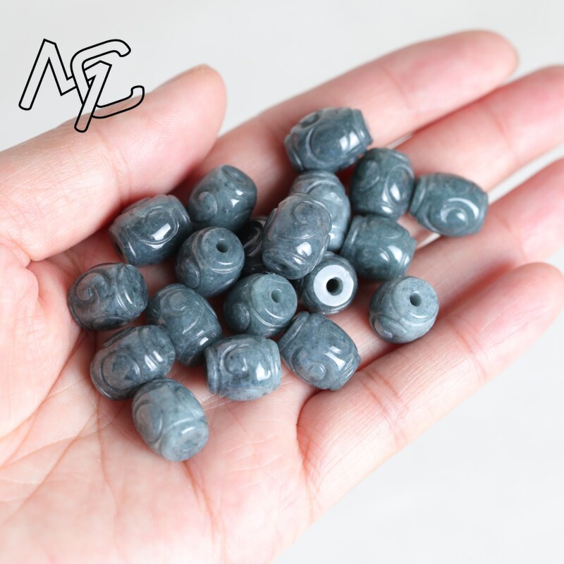 5 Peças de Contas de Jade Azul - Earrings avaliação e preço