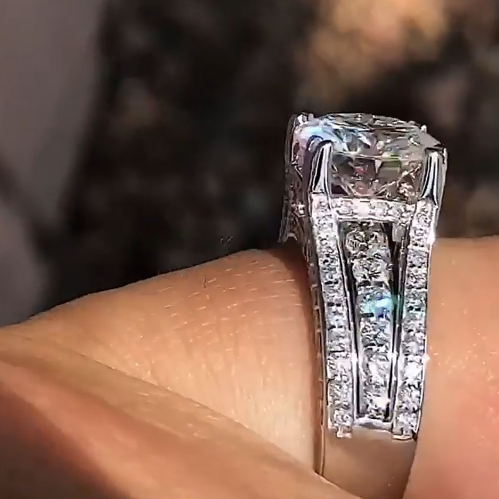 Personalizado sólido 14k ouro  - Moissanite Engagement Ring 1 Carat avaliação e preço