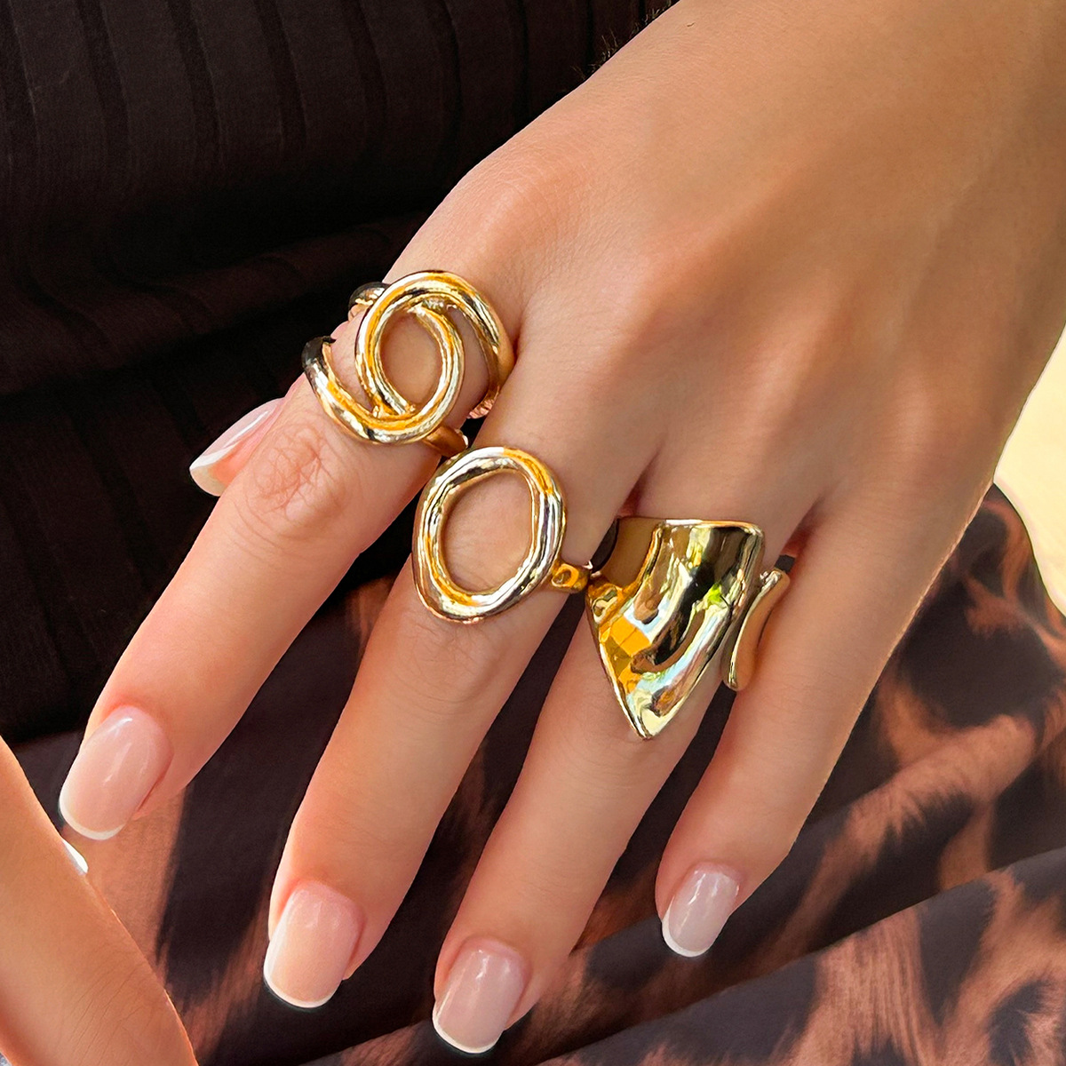 DIEZI 3 pçs/set Nova Moda Punk - Vintage Punk Knuckle Rings Set avaliação e preço