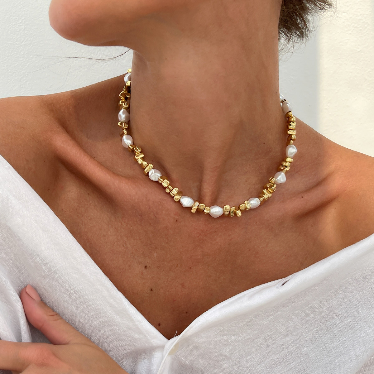 Colar Choker Elegante de Pérol - Pearl Choker Necklace Vintage avaliação e preço