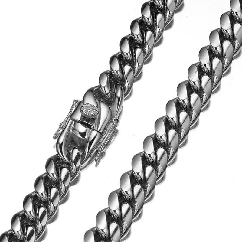 Aço inoxidável Miami Curb Cuba - Cuban Link Chain 12Mm avaliação e preço