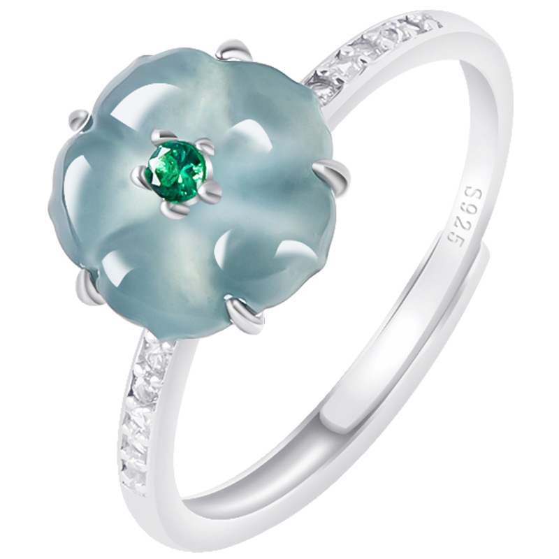 Anéis de Flor de Jadeíta Birma - Rings avaliação e preço