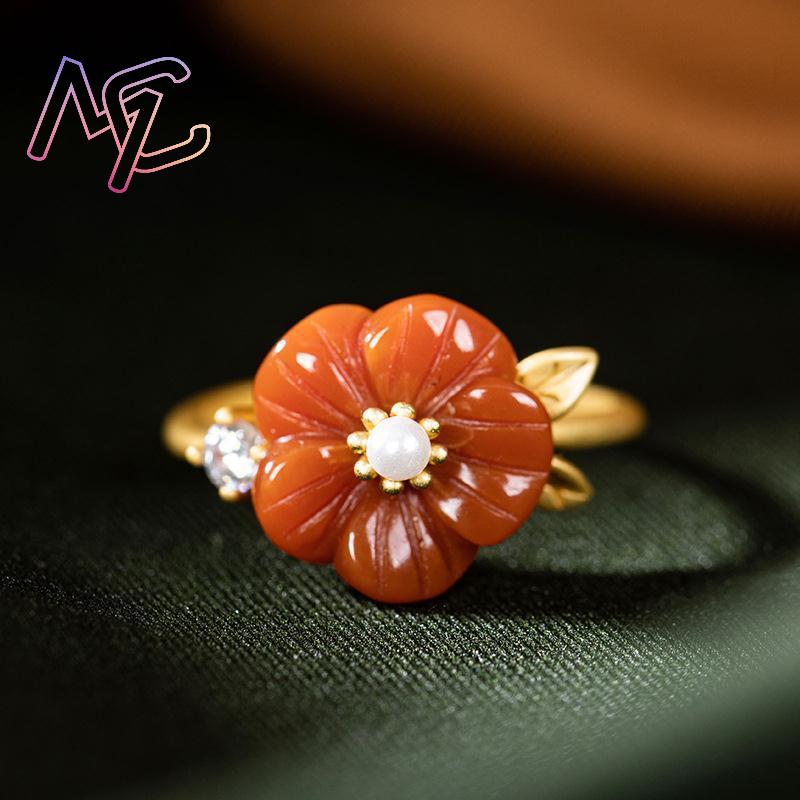 Anéis de flor de jade natural  - Rings avaliação e preço