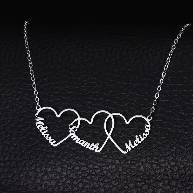 Colar Personalizado com Nomes  - Custom Name Necklace Stainless Steel avaliação e preço