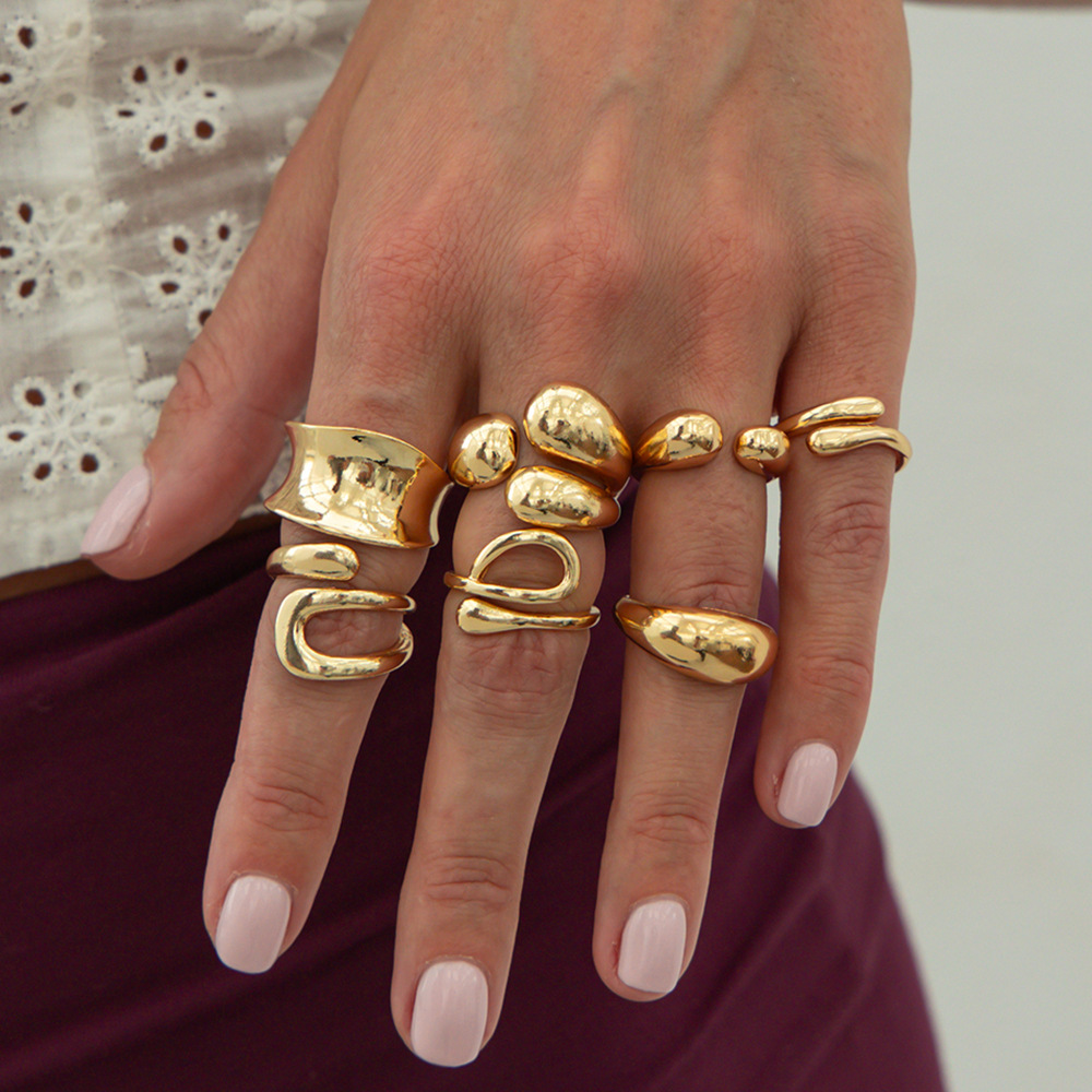 DIEZI Um conjunto de anéis de  - Vintage Punk Knuckle Rings Set avaliação e preço
