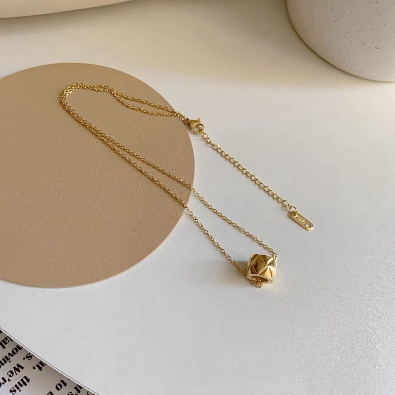 Luxo dourado losango cruz circ - Cross Pendant Necklace Gold avaliação e preço