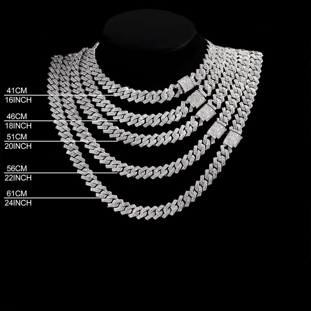 14mm gelado para fora pino cub - Cuban Link Chain 12Mm avaliação e preço
