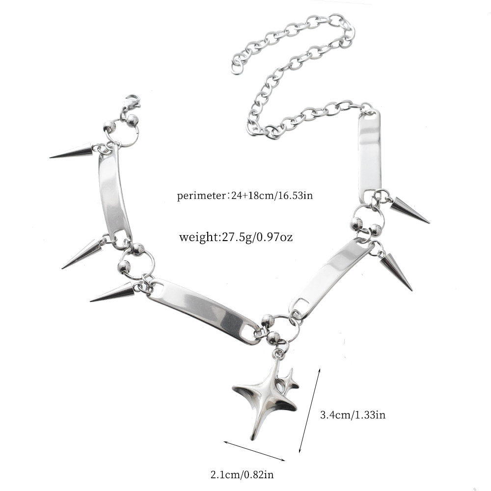 Colar Choker Y2K com Estrelas  - Goth Punk Spike Choker avaliação e preço