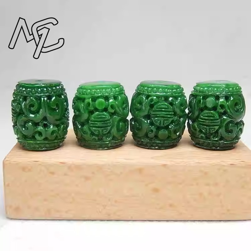 5pc natural verde jade escultu - Bracelets avaliação e preço