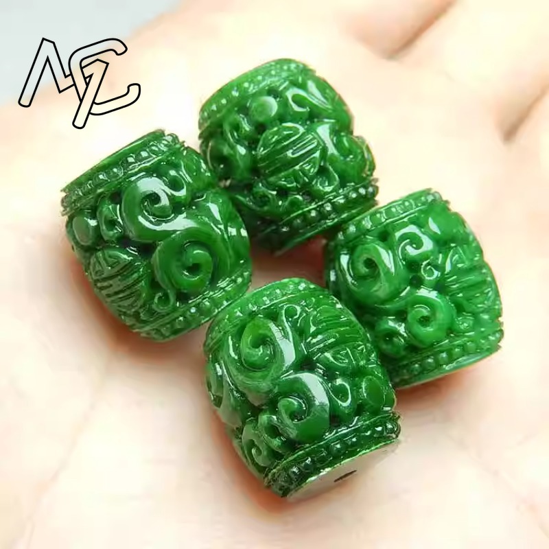 5pc natural verde jade escultu - Bracelets avaliação e preço