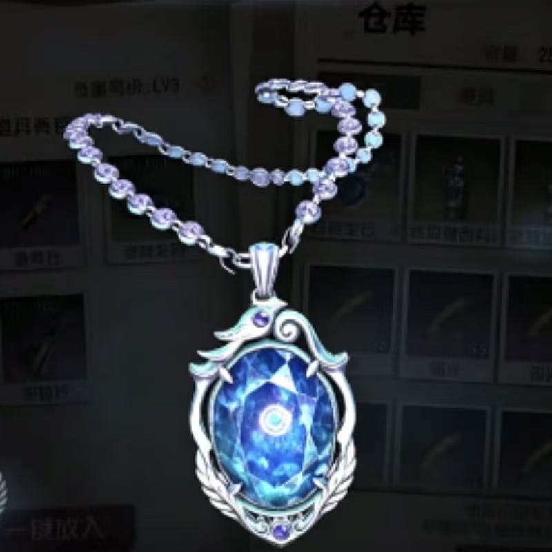 Colar de Safira Amaldiçoada Id - Anime Pendant Necklace avaliação e preço