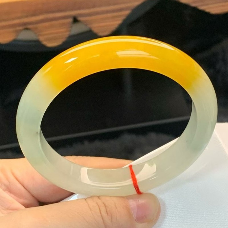 Pulseira de jade amarelo, natu - Bracelets avaliação e preço