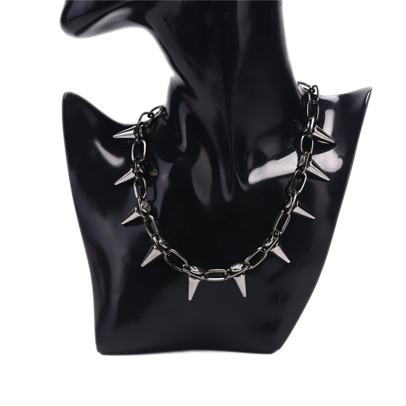 Colar com gargantilha de corre - Goth Punk Spike Choker avaliação e preço