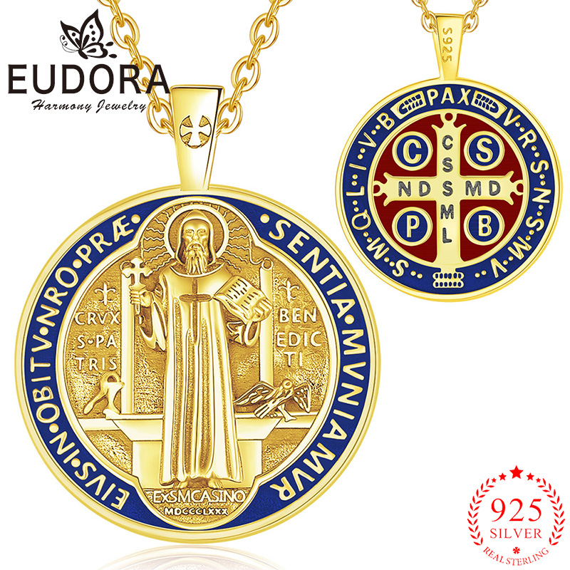 Eudora 925 prata esterlina são - Cross Pendant Necklace Gold avaliação e preço