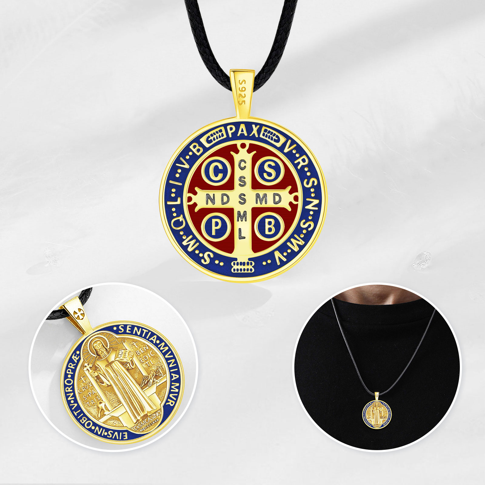 Eudora 925 prata esterlina são - Cross Pendant Necklace Gold avaliação e preço