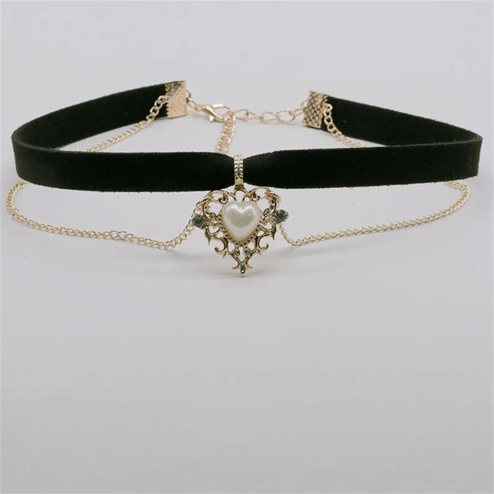Gargantilha com corrente de ve - Pearl Choker Necklace Vintage avaliação e preço