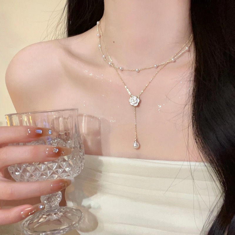 Colar com Pingente de Flor Cam - Layered Pendant Necklace Aesthetic avaliação e preço