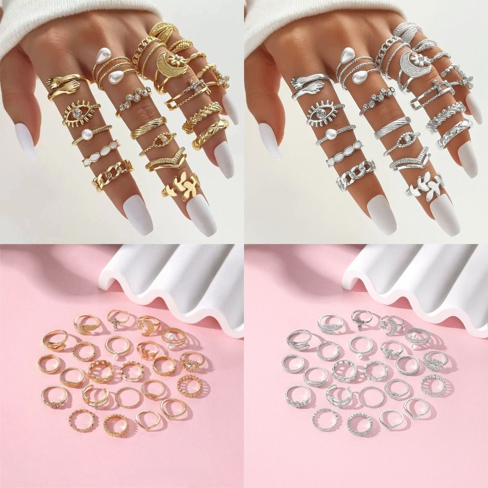 Conjunto de 23 Anéis Vintage P - Vintage Punk Knuckle Rings Set avaliação e preço