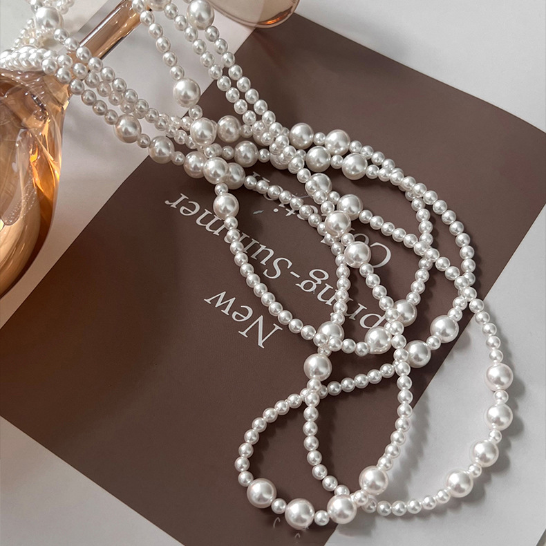 Colar longo de pérolas multica - Pearl Choker Necklace Vintage avaliação e preço