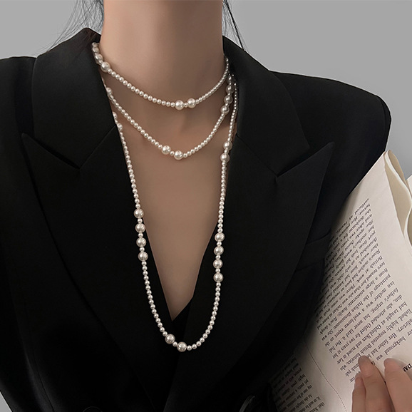 Colar longo de pérolas multica - Pearl Choker Necklace Vintage avaliação e preço
