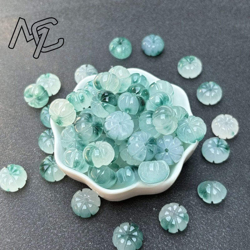 10 pçs um verde jade abóbora c - Earrings avaliação e preço
