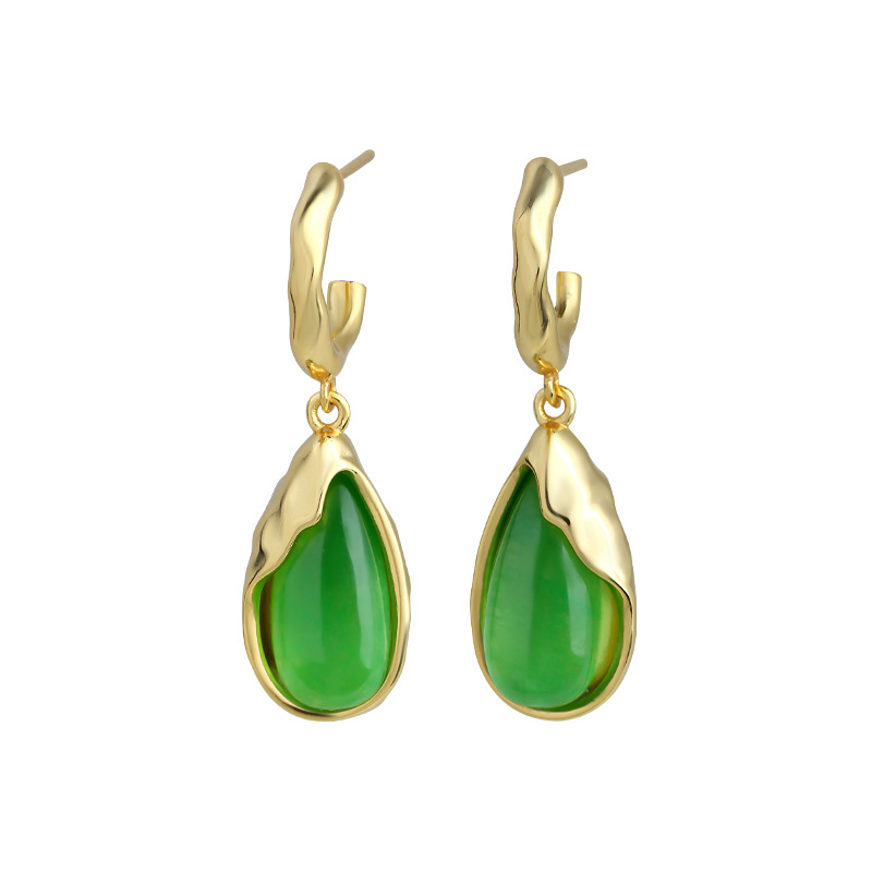 Brincos de Gota de Água em Jad - Earrings avaliação e preço