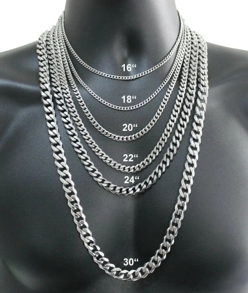 Colar de prata esterlina 925 m - Cuban Link Chain 12Mm avaliação e preço