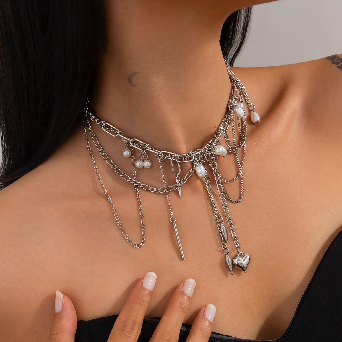 Colares Vintage Irregulares de - Pearl Choker Necklace Vintage avaliação e preço