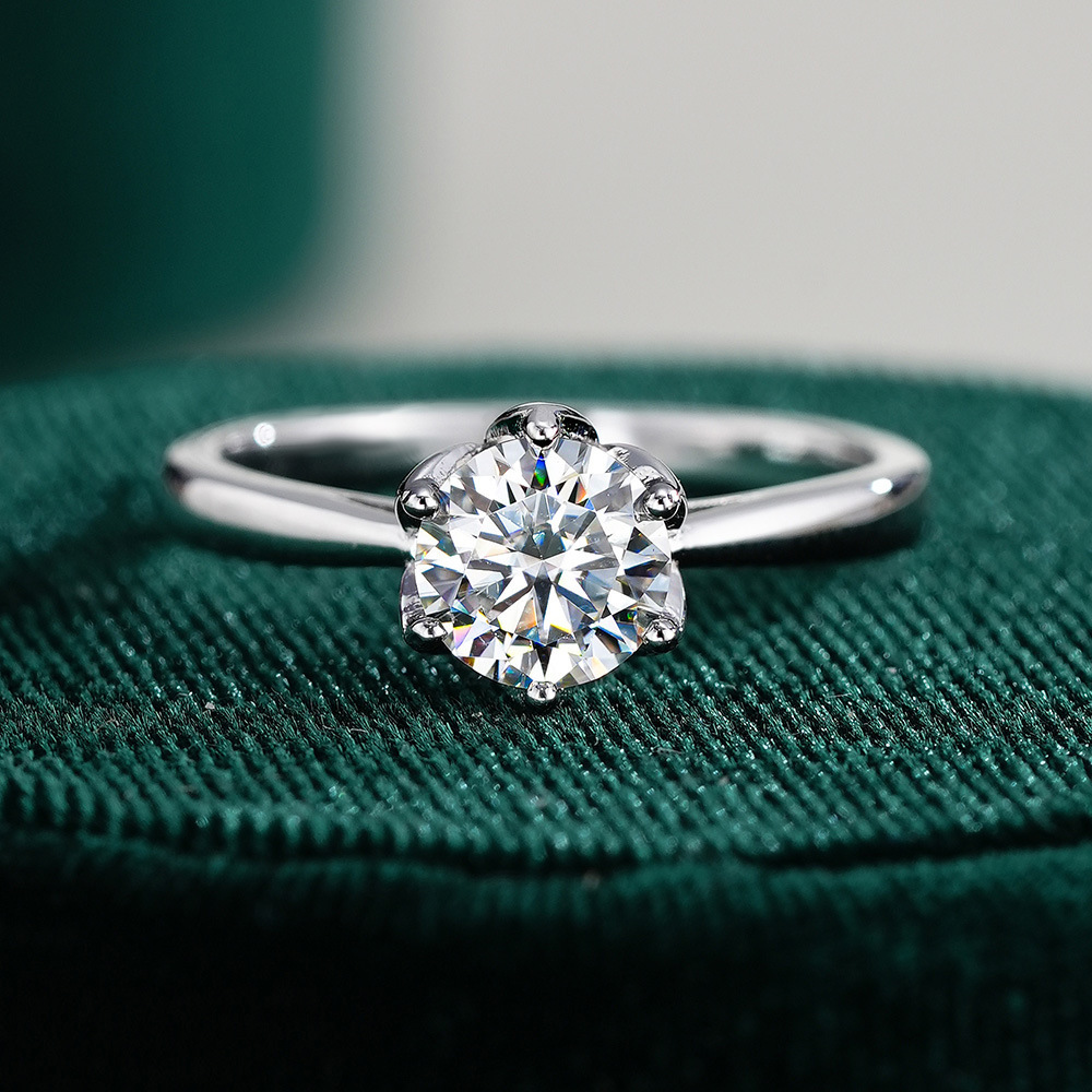 Anel Clássico JoyceJelly com S - Moissanite Engagement Ring 1 Carat avaliação e preço