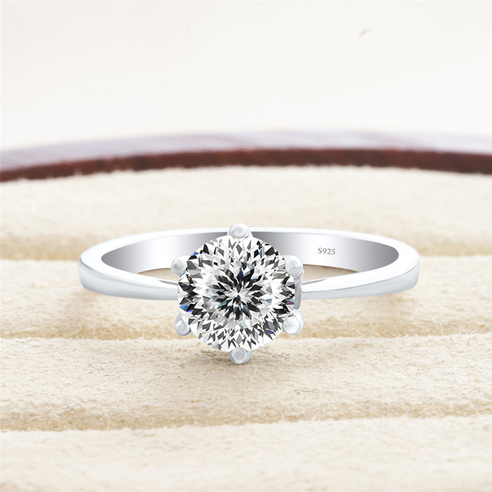Anel Clássico JoyceJelly com S - Moissanite Engagement Ring 1 Carat avaliação e preço