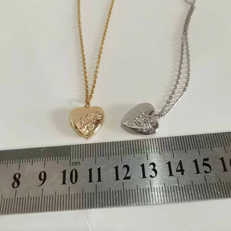 1pc pequeno coração 14mm moldu - Heart Locket Necklace Photo avaliação e preço