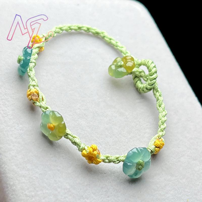 Myanmar jadeite flor pulseira  - Bracelets avaliação e preço