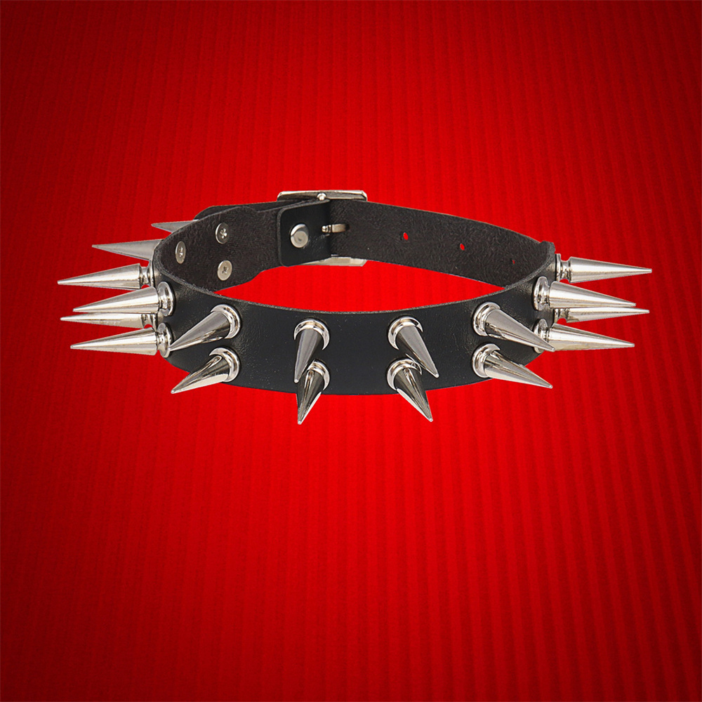 Gargantilha longa cravada para - Goth Punk Spike Choker avaliação e preço