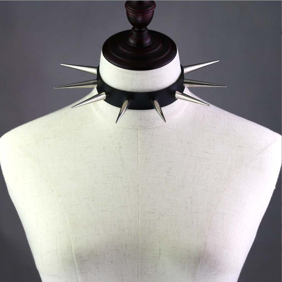 Emo pico gargantilha punk cola - Goth Punk Spike Choker avaliação e preço