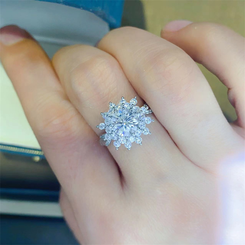 Anel de luxo em ouro branco e  - Moissanite Engagement Ring 1 Carat avaliação e preço