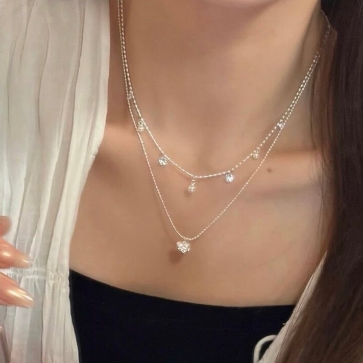 Colar Choker de Contas Pratead - Layered Pendant Necklace Aesthetic avaliação e preço