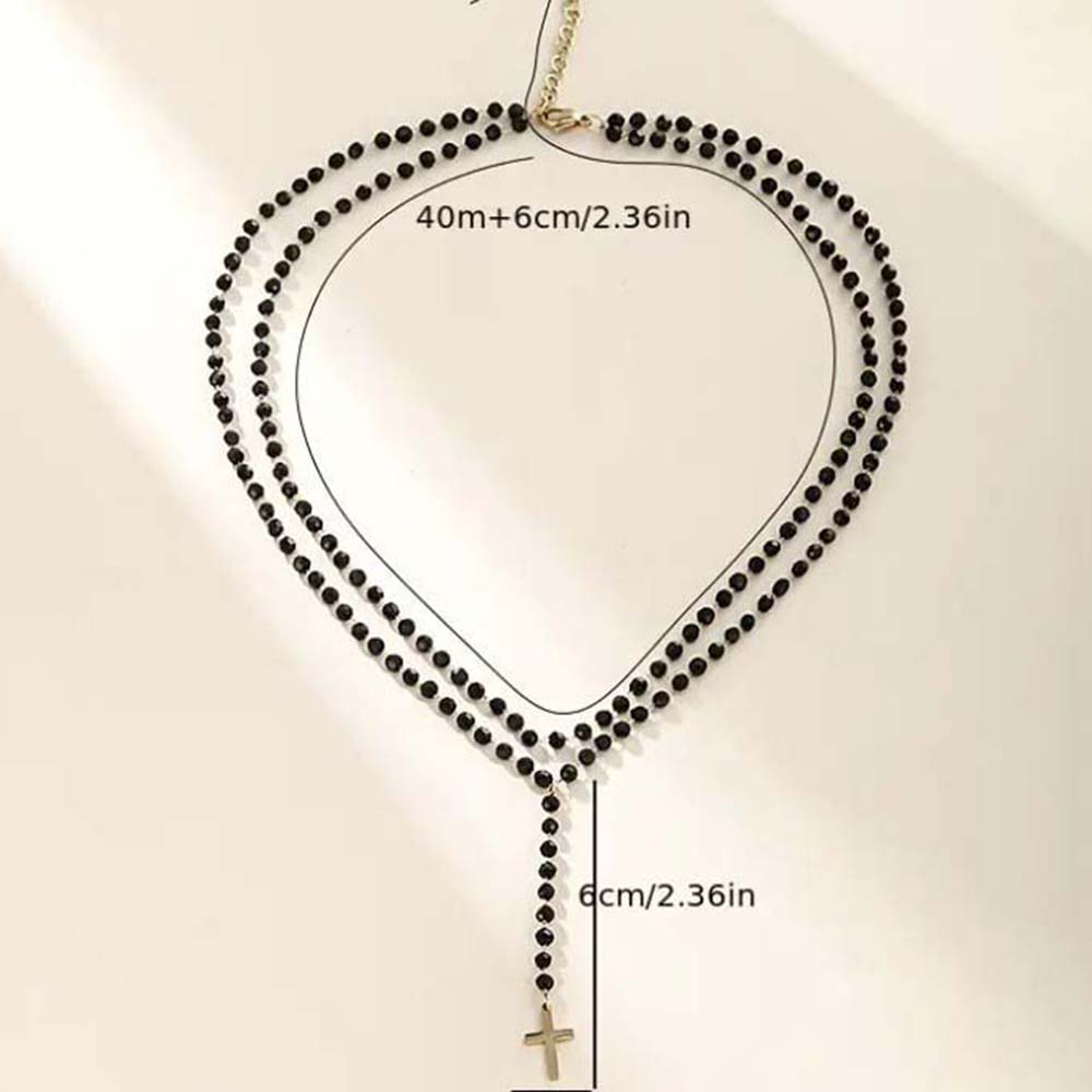 Colar Y Gótico de Camada Dupla - Layered Pendant Necklace Aesthetic avaliação e preço
