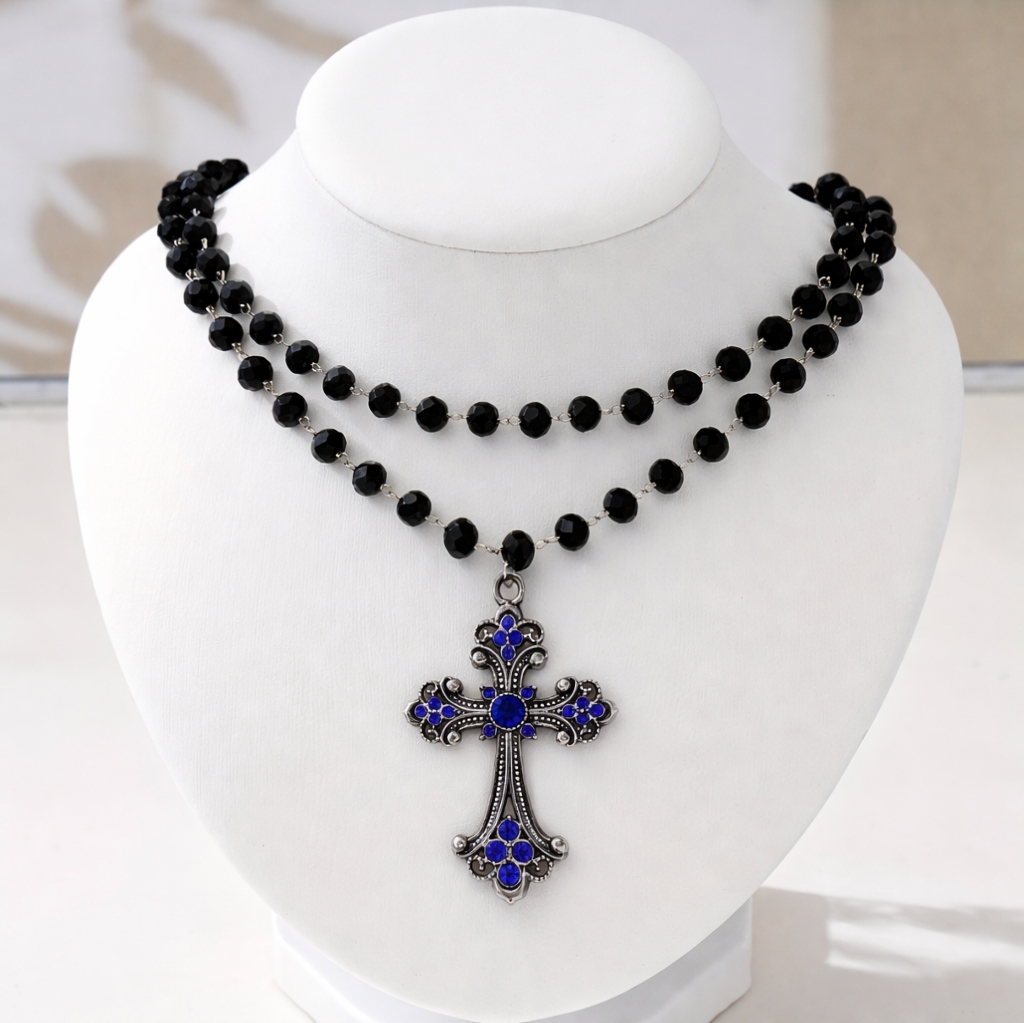 Colar Cruzado em Camadas Estil - Layered Pendant Necklace Aesthetic avaliação e preço