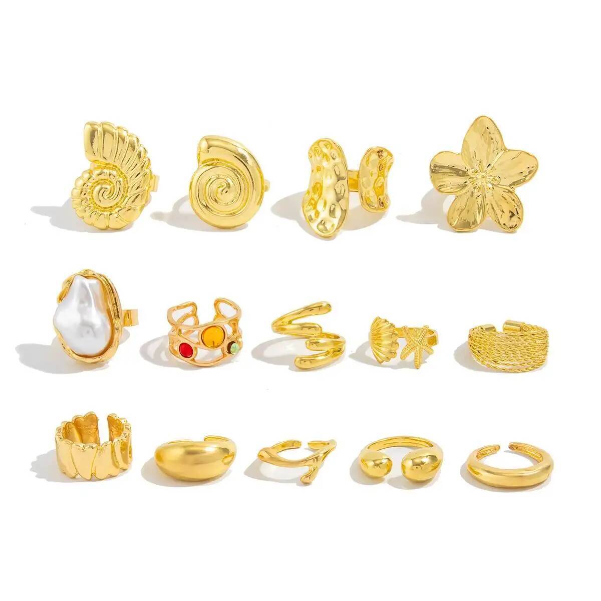 z 14 pçs/set hip hop criativo  - Vintage Punk Knuckle Rings Set avaliação e preço