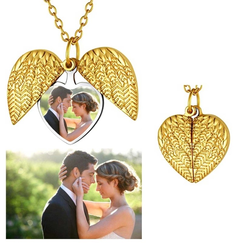 Foto personalizada coração med - Heart Locket Necklace Photo avaliação e preço