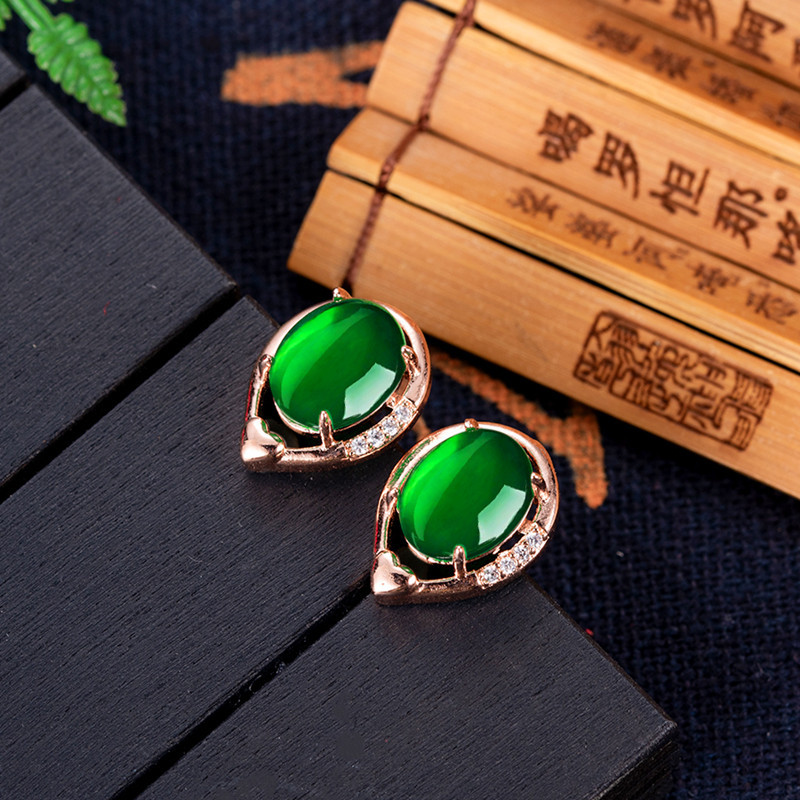 Natural Jade Flor Brincos, Sto - Earrings avaliação e preço