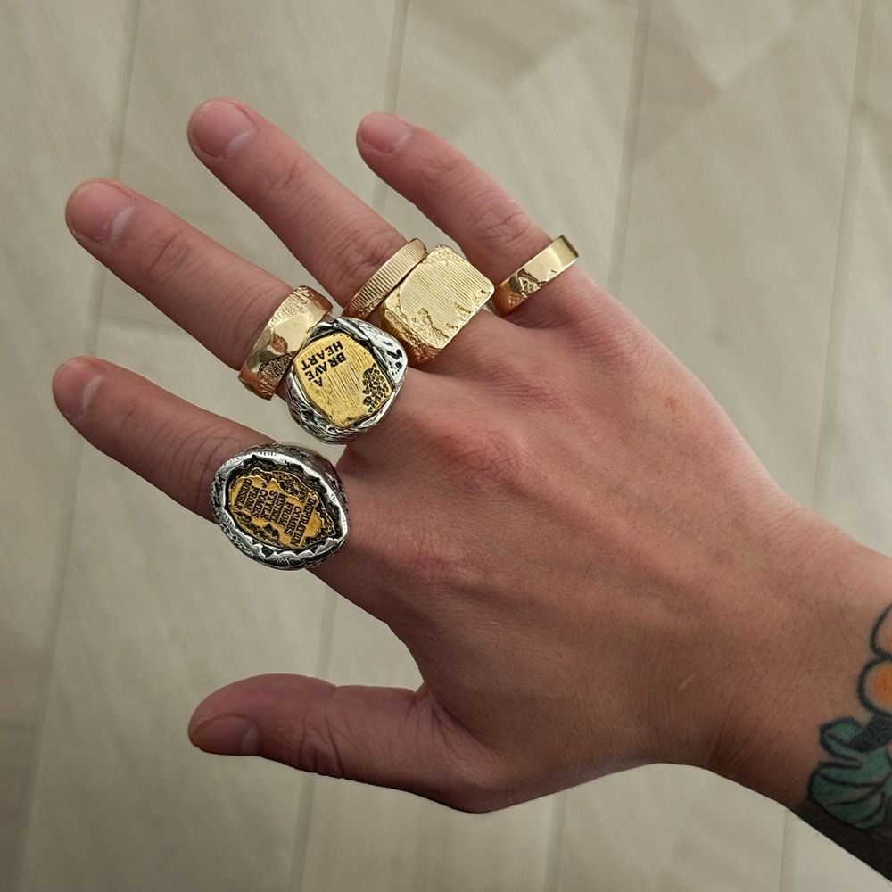 Conjuntos de anéis de dedo, 6  - Vintage Punk Knuckle Rings Set avaliação e preço